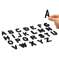 Die Cut Vinyl Letters Set 2 Inch Tall Black