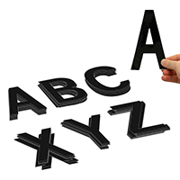 Die Cut Vinyl Letters Set 6 Inch Tall Black