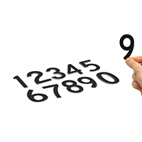 Die Cut Vinyl Numbers Set 3 Inch Tall Black