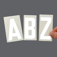 Self Align Die Cut Vinyl Letters Set 3 Inch Tall White