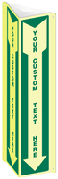 Custom Projecting Arrow Sign Glow in the Dark Green