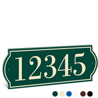 PermaCarve Sign Colonial Address Plaque  Five Numbers