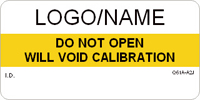 Do Not Open Will Void Calibration Label