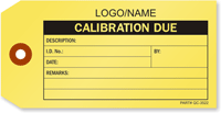 Custom Calibration Due Label [add name or logo]