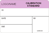 Calibration Standard Label [add name or logo]