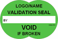 Validation Seal  Void if Broken Label
