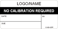 No Calibration Required Label [add name]