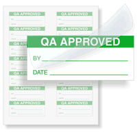Calibration Labels Green On White