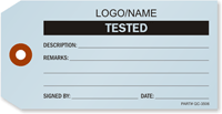 Custom Tested Tag [add your name or logo]