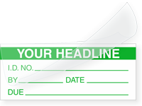 Write On ID By Date Due Self Laminating Calibration Label