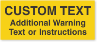 Add Your Own Additional Warning Text Label