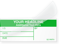 Self Laminating Write On Calibration Label  Add Headline Text