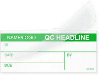 Self Laminating Write On Calibration Label   Add Own Name/Logo
