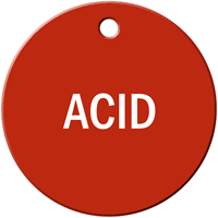 Acid Stock Engraved Valve Circular Tag