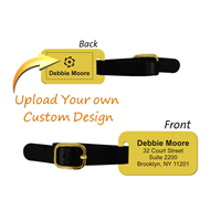 Double Sided Personalized Brass Luggage Tag