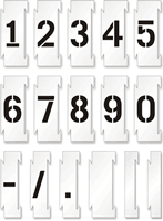 Interlocking Number Floor Stencil Set 0 9