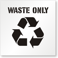 Waste Only Floor Stencil