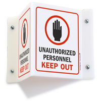 Keep Out (with graphic) Sign