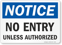 Notice Sign