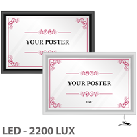LED Light Box Sign Single Sided Wall Mount Snap Frame  2200 LUX Edge Lit
