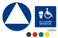 California Wall Door All Gender Restroom 2 Signs/Kit