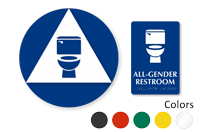 California Wall Door All Gender Restroom 2 Signs/Kit