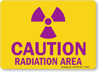 Caution Radiation Area Sign