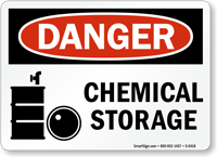 Danger Chemical Storage Sign