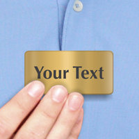 Custom Text One Line Engraved Brass Sign