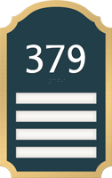 Florence Room Number Sign  4 Slot 9.875 in. x 6.25 in.