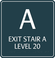 Custom Braille Stairway Sign