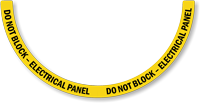Do Not Block  Electric Panel 2 Part Floor Sign