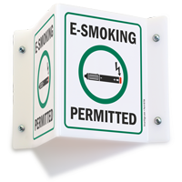 E Smoking Permitted Projecting Sign with Symbol