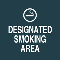 Designated Smoking Area with Graphic