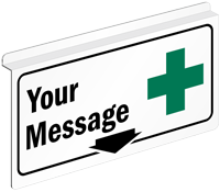 First Aid Two Sided Z Ceiling Custom Sign