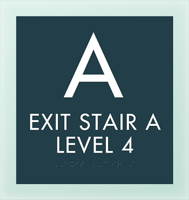 Stairway w/Level Indicator Sign