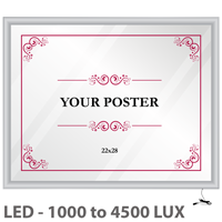 LED Light Box Sign Single Sided Wall Mount Snap Frame  Lockable Weatherproof