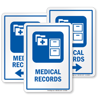 Medical Records  with File Cabinet Symbol