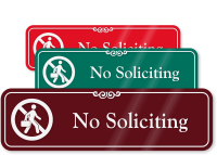 No Soliciting with Graphic