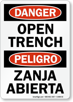 Danger / Zanja Abierta Sign