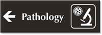 Pathology Engraved Sign Diagnostic Centre Left Arrow Symbol