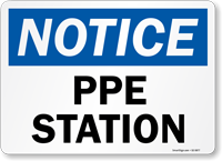 Ppe Station Osha Notice Sign