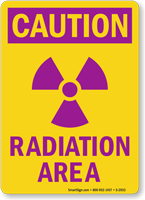 Caution Radiation Area Sign
