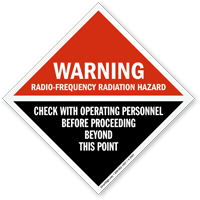 Warning Radio Frequency Radiation Hazard Sign