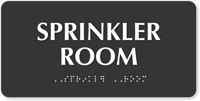 4" x 8" ADA Braille Sprinkler Room Sign