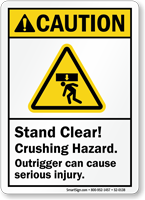 Stand Clear Crushing Hazard