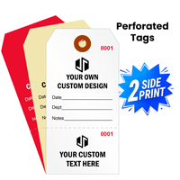 Custom Perforated Tags 2 Side Printed