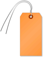 Fluorescent Orange Tags (with wires)