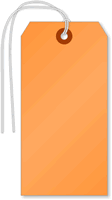 Fluorescent Orange Tags (with strings)