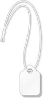 White Merchandise Tag (with strings)